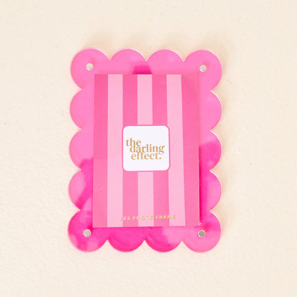 Mini Acrylic Picture Frame Magnet–Hot Pink