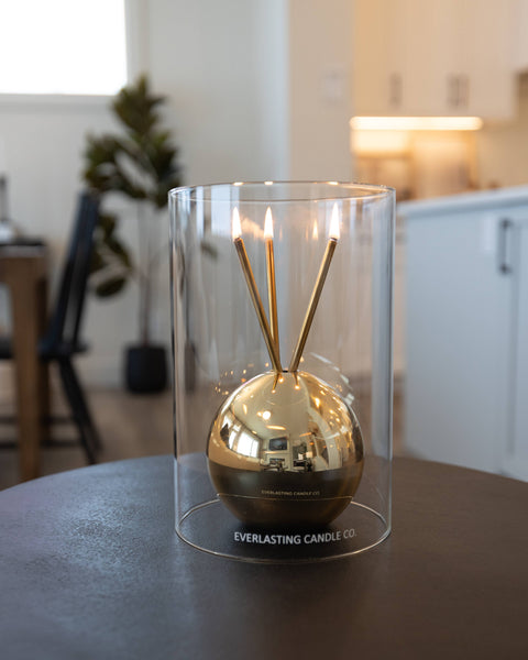 Glass Hurricane Vase for Candles – Clear [x1 unit]