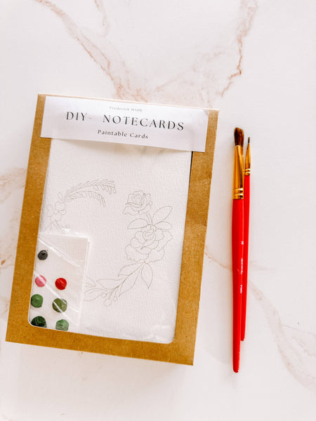 Greenery Paintable Notecards
