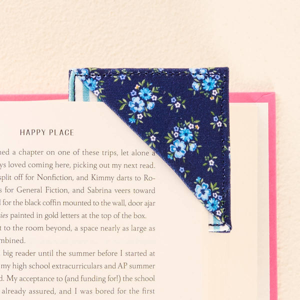Corner Keeper Fabric Bookmark–Endless Daydream Navy
