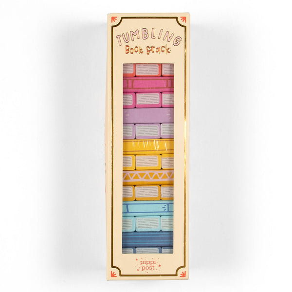 Tumbling Book Stack - Wooden Block Stacking & Balance Game