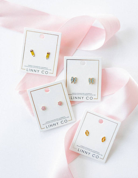 Screwback Stud Earrings - Pencil
