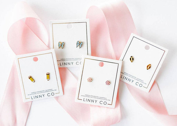 Screwback Stud Earrings - Pencil
