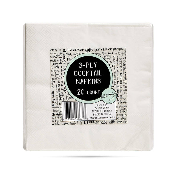 Cocktail Napkins - "Saw You Drinking…Best Friends" - Wh-20Pk