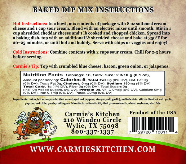 Buffalo Chicken Baked Dip Mix