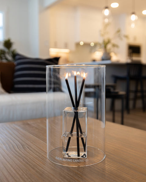 Glass Hurricane Vase for Candles – Clear [x1 unit]