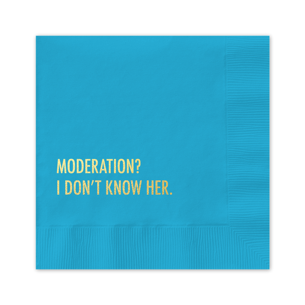 Don't Moderation Cocktail Napkin