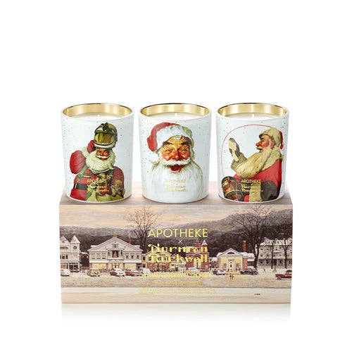 Norman Rockwell Petite Candle Trio