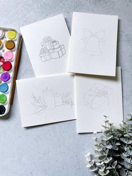 Christmas Eve Paintable Notecards