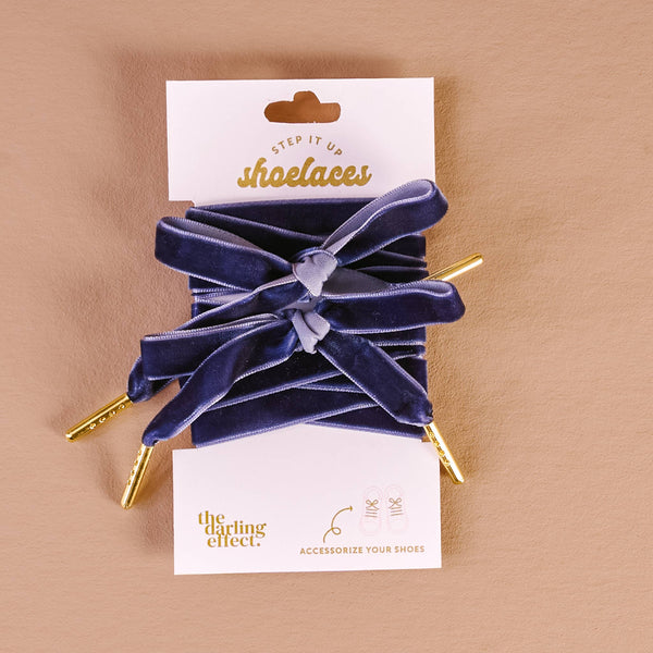 Step It Up Shoelaces-Velvet Blue