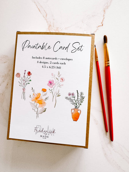 Bouquets Paintable Notecards