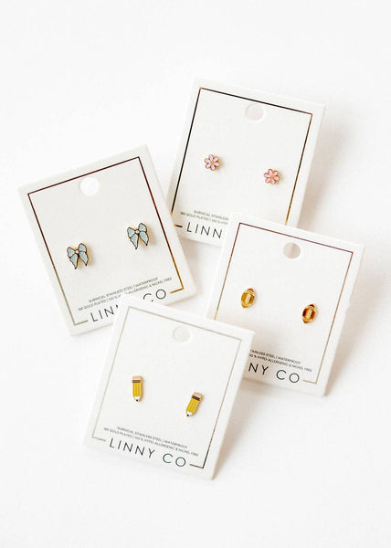 Screwback Stud Earrings - Pencil
