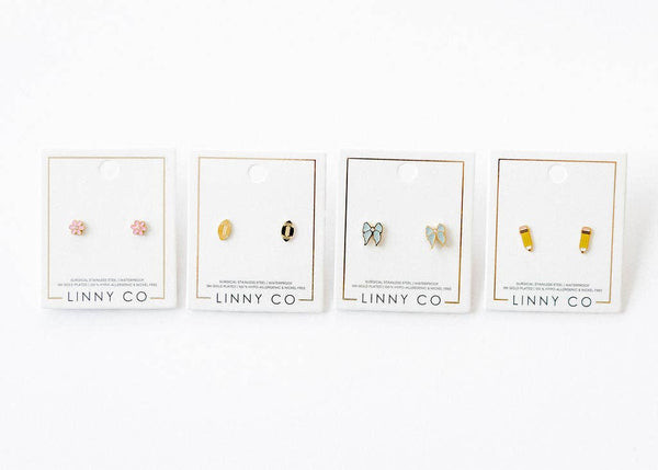 Screwback Stud Earrings - Pencil