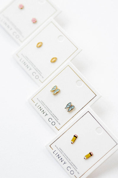 Screwback Stud Earrings - Pencil