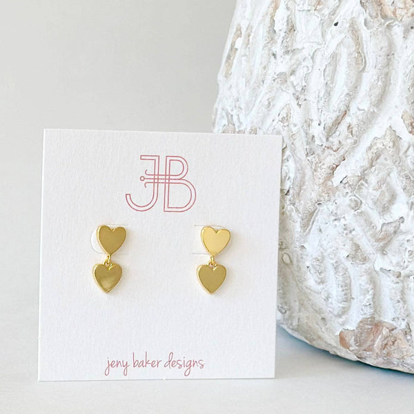 Dangle Heart Studs
