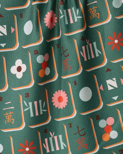 Moss Tile Toss Tea Towel