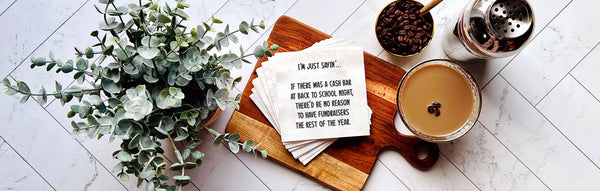 Cocktail Napkins - "Cash Bar…No Fundraisers" - Wh - 20 Pk
