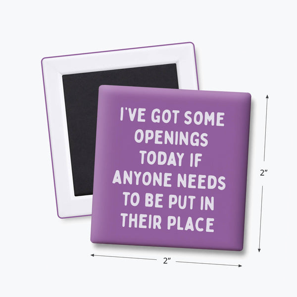 Funny Quote Magnets, Adult Humor - Put In Your Place