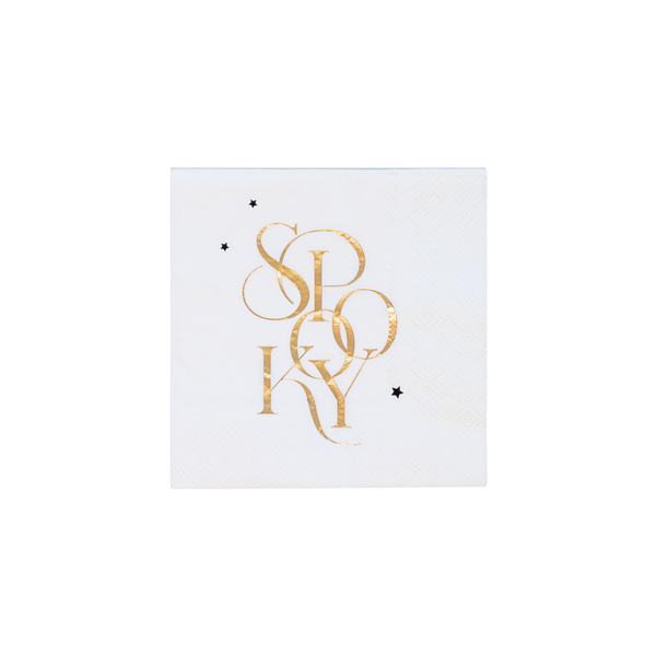 SPOOKY WHITE COCKTAIL NAPKINS