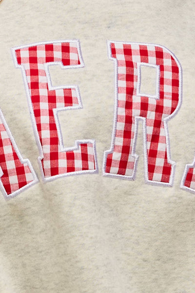 IT2594E-MERRYW | "MERRY" Varsity Mock Neck Sweatshirt