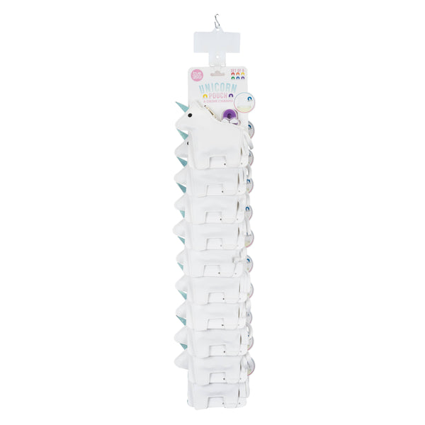 TrueZoo Rainbow Wine Charms w/Unicorn Pouch-Clip Strip of 10