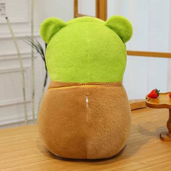 Capybara 9" Kawaii Matching Frog Hat & Purse Plush Toy (1pc)