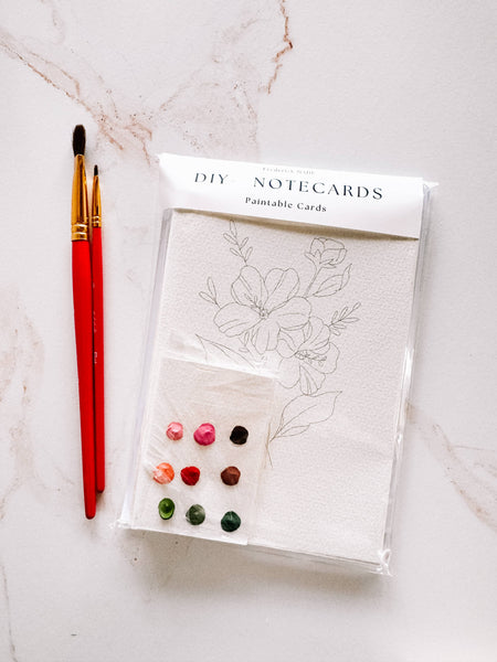 Bouquets Paintable Notecards