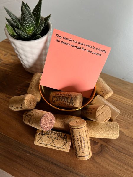 Sticky Notes - "More Wine in Bottle…for Two People" - Pink