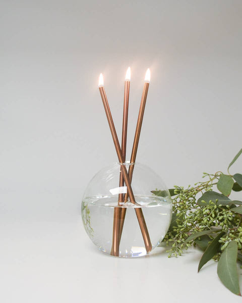 Champagne Everlasting Candles – Reusable Steel Oil Candles
