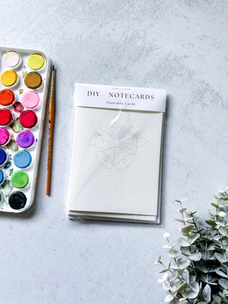 Holiday Greenery Paintable Notecards