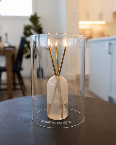 Glass Hurricane Vase for Candles – Clear [x1 unit]