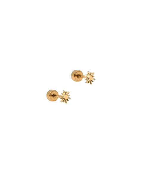Screwback Stud Earrings - Sunshine Gold