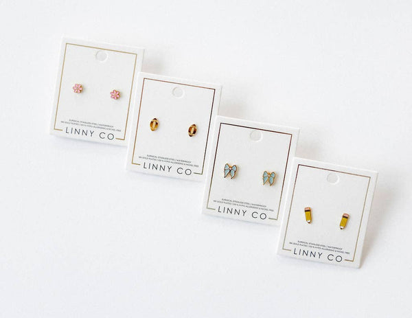 Screwback Stud Earrings - Pencil