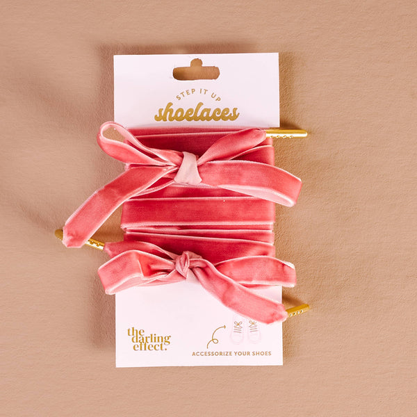 Step It Up Shoelaces-Velvet Rose