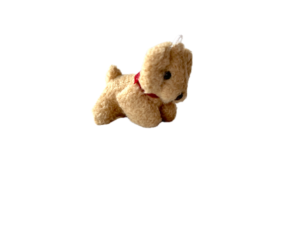Mini Plush Puppy Dog Bag Charm Backpack Keychain 