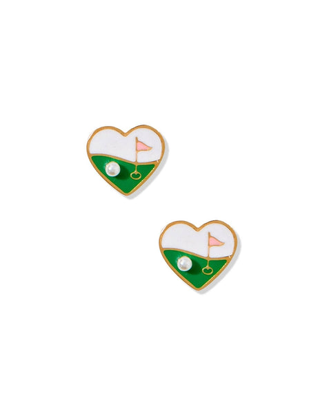 Screwback Stud Earrings - Golf Par-Tee