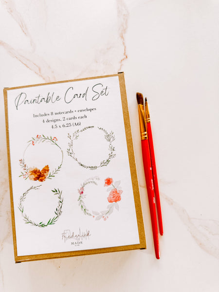 Greenery Paintable Notecards