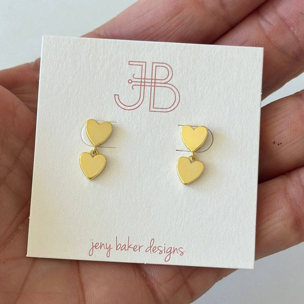 Dangle Heart Studs