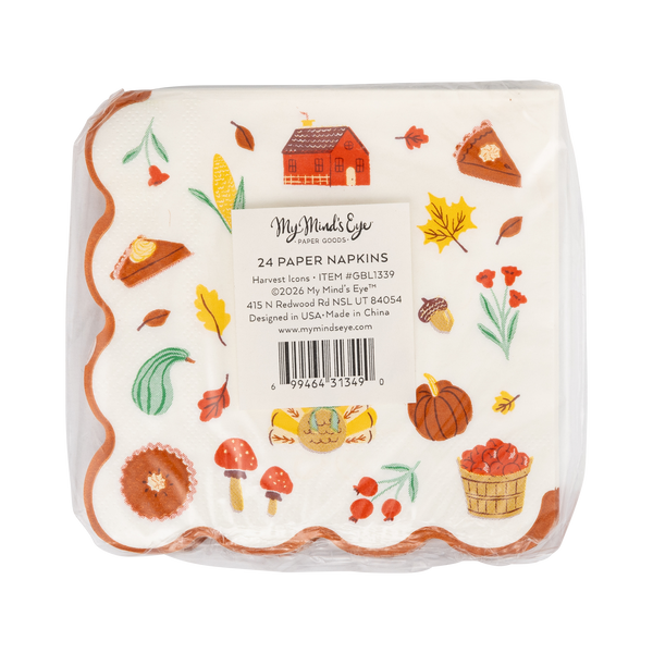 GBL1339 - Harvest Icons Cocktail Paper Napkins