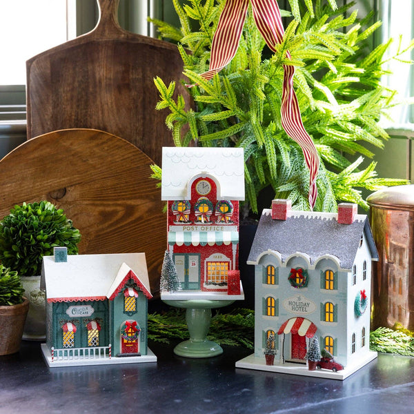 VIL1352 - Holiday Hotel Light Up Christmas Village House