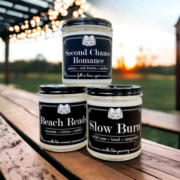 Slow Burn 9oz Candle Wild Rose + Basil + Magnolia