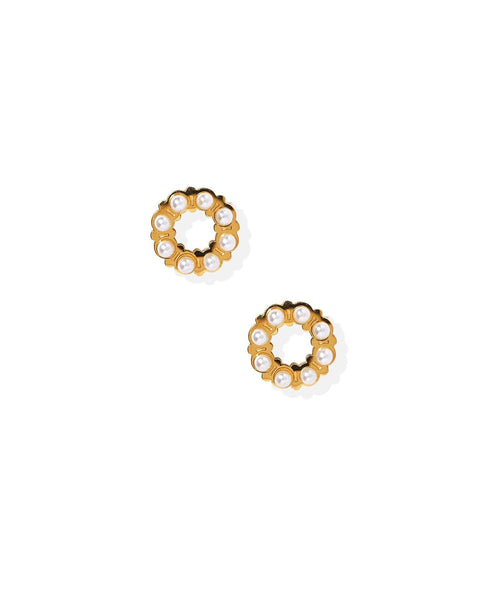 Screwback Stud Earrings - Brinley Pearl