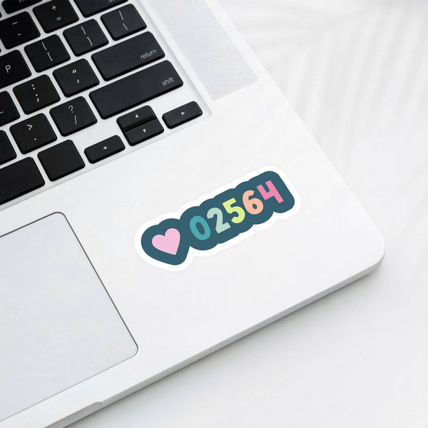 Custom Zip Code Stickers, Tourist Souvenir, Hometown Pride
