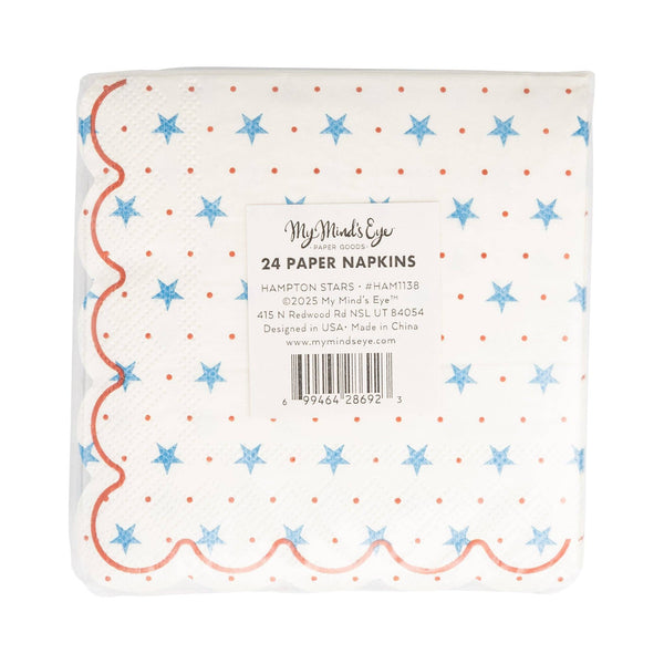 HAM1138 - Hamptons Petite Stars Cocktail Paper Napkin