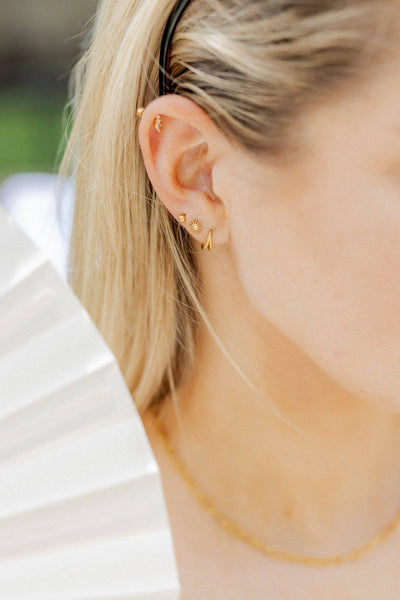 Screwback Stud Earrings - Sunshine Gold