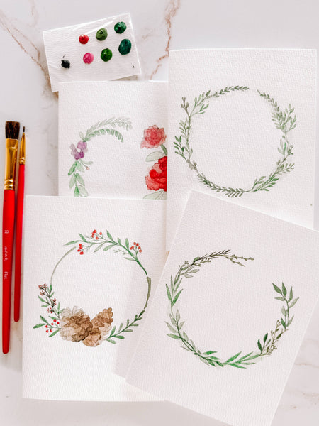 Greenery Paintable Notecards