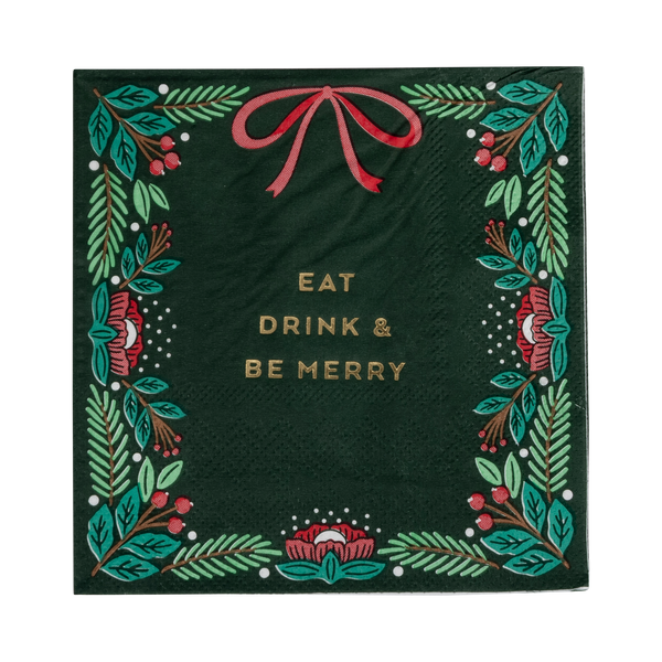 WDC1137 - Eat Drink & Be Merry Cocktail Napkin