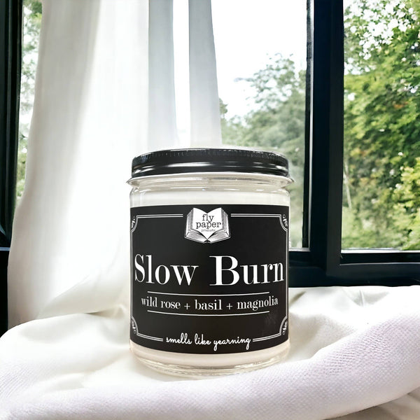 Slow Burn 9oz Candle Wild Rose + Basil + Magnolia