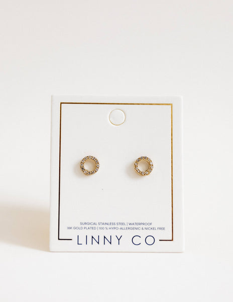 Screwback Stud Earrings - Lainey - Gold