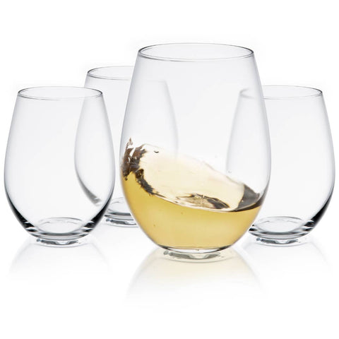 Stemless White Wine Glasses, set of 2